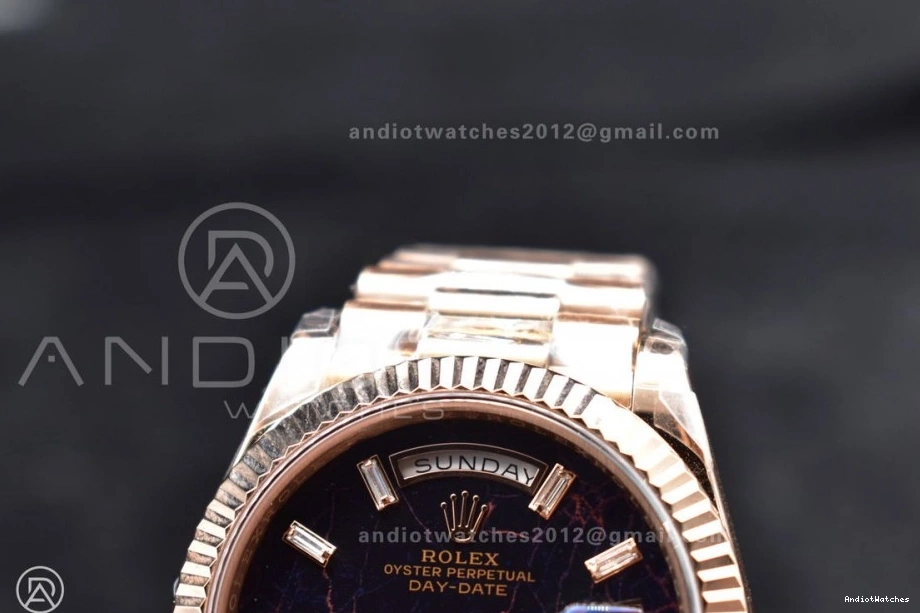 Dial DayDate Bracelet Crystal Markers A TWF Meteorite President RG 402 SmartChoice Steel 40 on 316L 0422